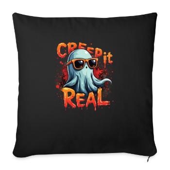 Halloween Boo Creep It Real - Sofa pillowcase 17,3'' x 17,3'' (45 x 45 cm) - black - Front