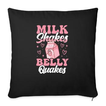 Lactose tolerant or lactose intolerant - Sofa pillowcase 17,3'' x 17,3'' (45 x 45 cm) - black - Front
