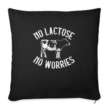 Lactose tolerant or lactose intolerant - Sofa pillowcase 17,3'' x 17,3'' (45 x 45 cm) - black - Front