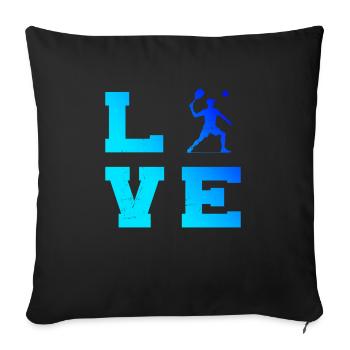 Men's Racquetball Games Pickleball Games - Sofa pillowcase 17,3'' x 17,3'' (45 x 45 cm) - black - Front