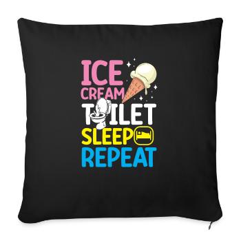 Lactose tolerant or lactose intolerant - Sofa pillowcase 17,3'' x 17,3'' (45 x 45 cm) - black - Front