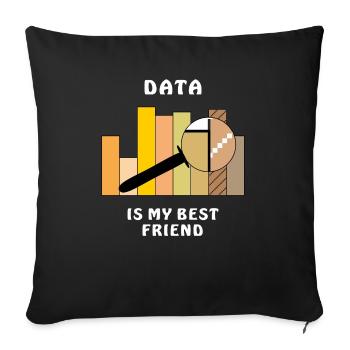 LES DONNÉES SONT MES MEILLEURES AMIES - Housse de coussin décorative 45 x 45 cm - noir - Devant
