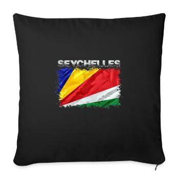 Seychelles - Sofa pillowcase 17,3'' x 17,3'' (45 x 45 cm) - black - Front