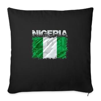 Nigéria - Housse de coussin décorative 45 x 45 cm - noir - Devant
