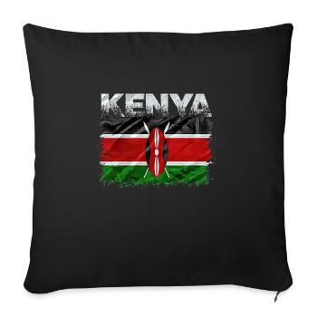 Kenya - Housse de coussin décorative 45 x 45 cm - noir - Devant