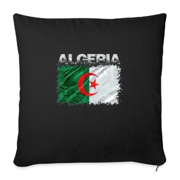 Algeria - Sofa pillowcase 17,3'' x 17,3'' (45 x 45 cm) - black - Front