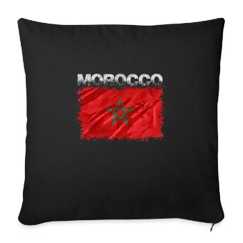 Maroc - Housse de coussin décorative 45 x 45 cm - noir - Devant