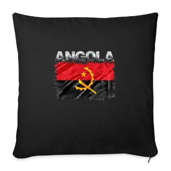 Angola - Sofakissenbezug 45 x 45 cm - Schwarz - Vorne