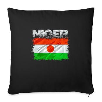 Niger - Sofa pillowcase 17,3'' x 17,3'' (45 x 45 cm) - black - Front