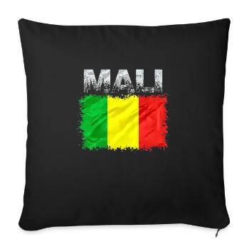 Mali - Housse de coussin décorative 45 x 45 cm - noir - Devant