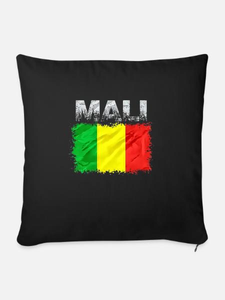 Mali - Sofakissenbezug 45 x 45 cm - Schwarz