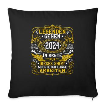 Legends Retire, Retire & Retire in 2024 - Sofa pillowcase 17,3'' x 17,3'' (45 x 45 cm) - black - Front