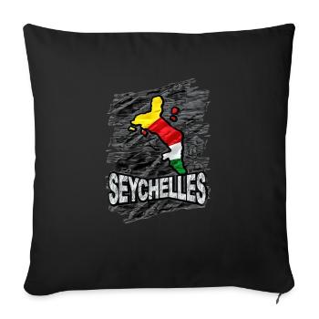 Seychelles - Sofa pillowcase 17,3'' x 17,3'' (45 x 45 cm) - black - Front