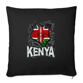Kenya - Housse de coussin décorative 45 x 45 cm - noir - Devant