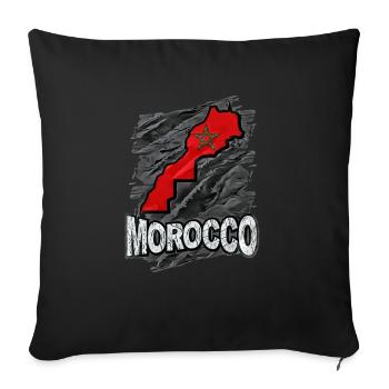 Maroc - Housse de coussin décorative 45 x 45 cm - noir - Devant