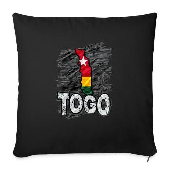 Togo - Housse de coussin décorative 45 x 45 cm - noir - Devant