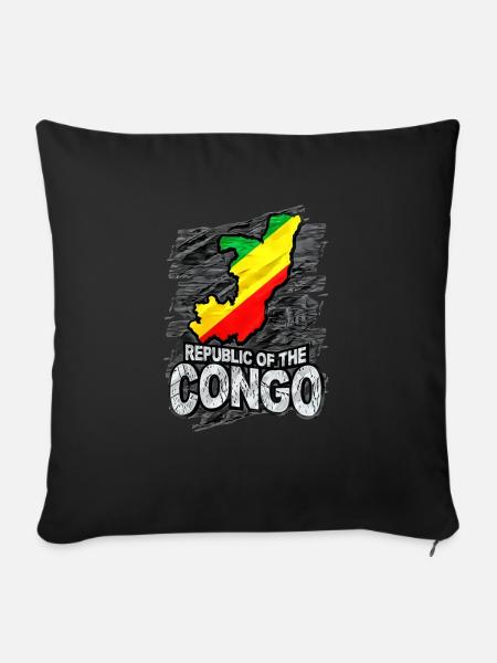 Kongo - Sofakissenbezug 45 x 45 cm - Schwarz