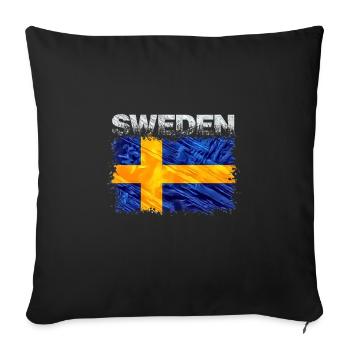 Schweden - Sofakissenbezug 45 x 45 cm - Schwarz - Vorne