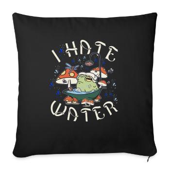 Water Saying - Sofa pillowcase 17,3'' x 17,3'' (45 x 45 cm) - black - Front
