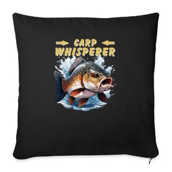 KARPFEN CARPE CHUCHOTANT - Housse de coussin décorative 45 x 45 cm - noir - Devant
