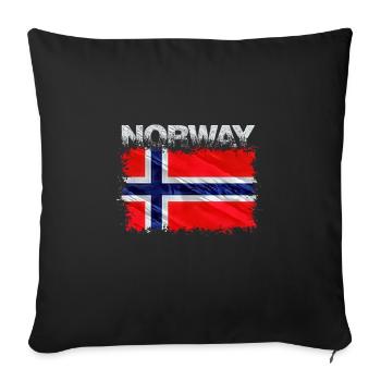Norway - Sofa pillowcase 17,3'' x 17,3'' (45 x 45 cm) - black - Front