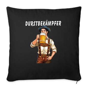 MAN BEER THIRST QUENCHER - Sofa pillowcase 17,3'' x 17,3'' (45 x 45 cm) - black - Front