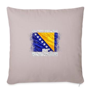 Bosnia and Herzegovina - Sofa pillowcase 17,3'' x 17,3'' (45 x 45 cm) - light taupe - Front