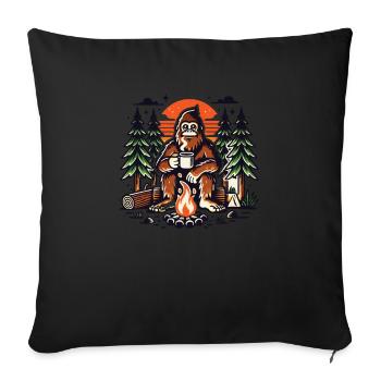 Believe Bigfoot for Monster Lovers - Sofa pillowcase 17,3'' x 17,3'' (45 x 45 cm) - black - Front