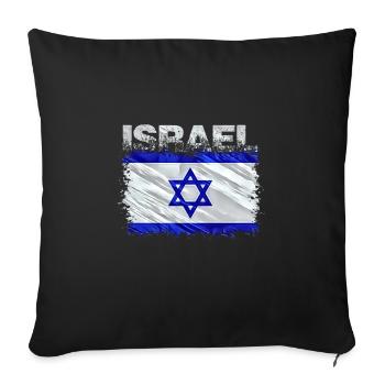 Israel - Sofa pillowcase 17,3'' x 17,3'' (45 x 45 cm) - black - Front