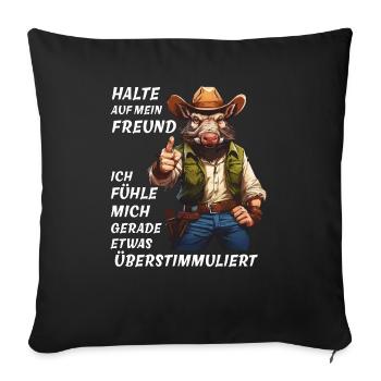 HOLD ON TO MY FRIEND OVER-TUNED - Sofa pillowcase 17,3'' x 17,3'' (45 x 45 cm) - black - Front