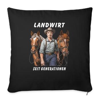FARMER FOR GENERATIONS - Sofa pillowcase 17,3'' x 17,3'' (45 x 45 cm) - black - Front