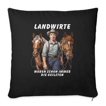 FARMERS HAVE ALWAYS BEEN THE - Sofa pillowcase 17,3'' x 17,3'' (45 x 45 cm) - black - Front