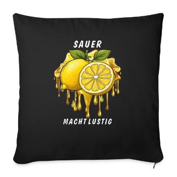 LE LEMON SOUR EST AMUSANT - Housse de coussin décorative 45 x 45 cm - noir - Devant