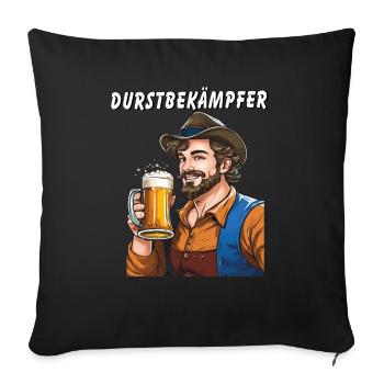 MAN BEER THIRST QUENCHER - Sofa pillowcase 17,3'' x 17,3'' (45 x 45 cm) - black - Front