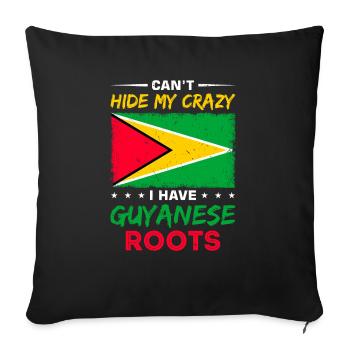Proud Guyanese - Sofa pillowcase 17,3'' x 17,3'' (45 x 45 cm) - black - Front