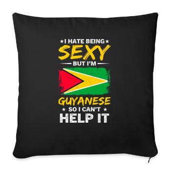 Stolzer Guyanese - Sofakissenbezug 45 x 45 cm - Schwarz - Vorne