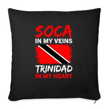 Soca Dance Trinidad Tobago - Sofa pillowcase 17,3'' x 17,3'' (45 x 45 cm) - black - Front