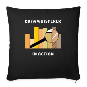 DATA WHISPERER IN ACTION - Sofakissenbezug 45 x 45 cm - Schwarz - Vorne