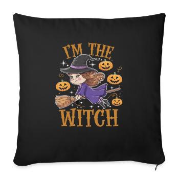 Sorcière d’Halloween Je suis la sorcière Halloween - Housse de coussin décorative 45 x 45 cm - noir - Devant