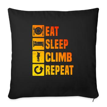 Climber Men's Bouldering Bouldering Bouldering - Sofa pillowcase 17,3'' x 17,3'' (45 x 45 cm) - black - Front