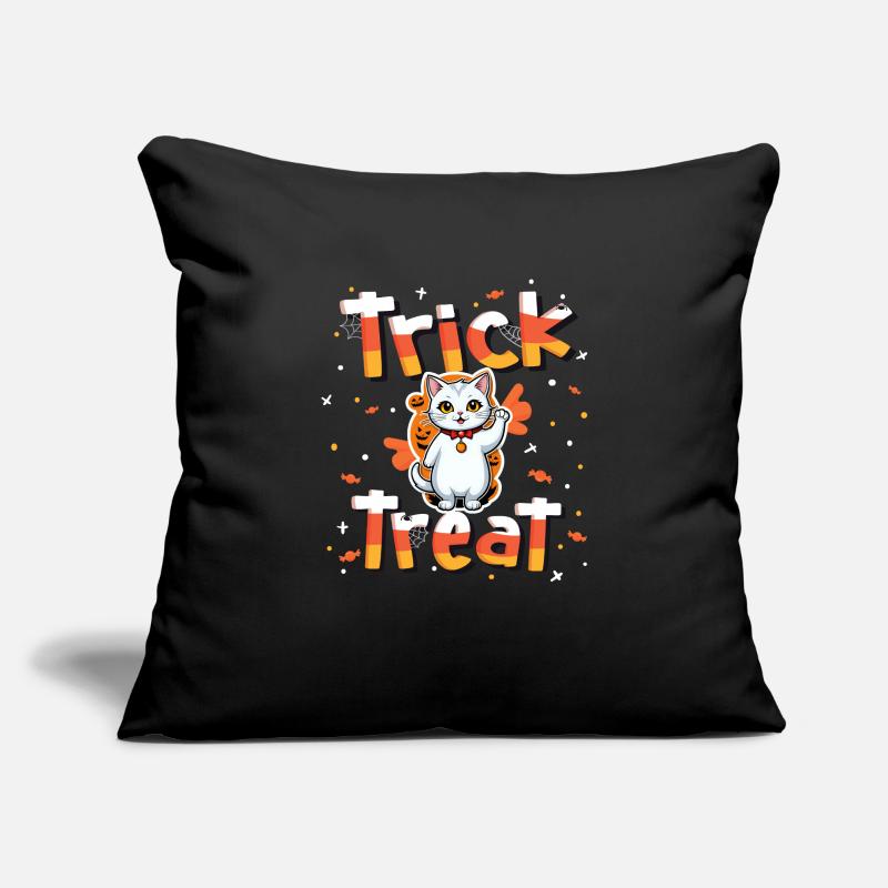 Liebenswerte Katze Süßes oder Saures Halloween Sofakissenbezug 45 x 45 cm