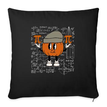 Groovy Pumpkin Pie Math Funny Halloween Pi Day - Sofa pillowcase 17,3'' x 17,3'' (45 x 45 cm) - black - Front