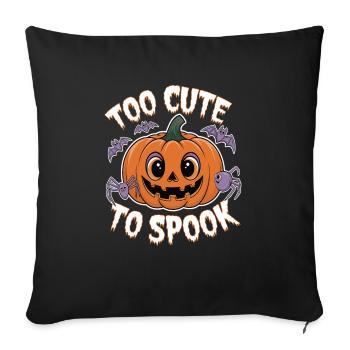 Too cute to scare Halloween - Sofa pillowcase 17,3'' x 17,3'' (45 x 45 cm) - black - Front