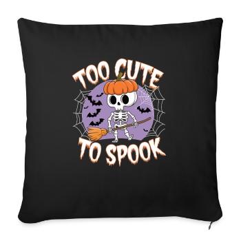 Too cute to scare Halloween - Sofa pillowcase 17,3'' x 17,3'' (45 x 45 cm) - black - Front