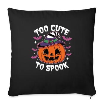 Too cute to scare Halloween - Sofa pillowcase 17,3'' x 17,3'' (45 x 45 cm) - black - Front