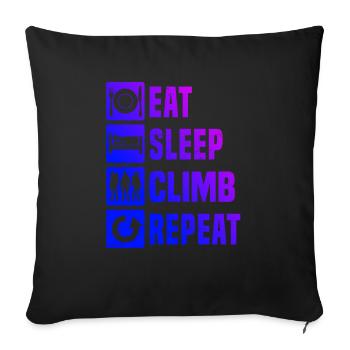 Bouldern Klettern Climbing Herren Kletterer - Sofakissenbezug 45 x 45 cm - Schwarz - Vorne