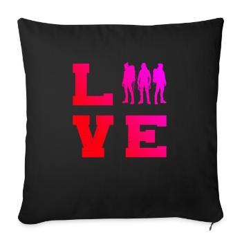 Climbers Men Bouldering Bouldering Climbing - Sofa pillowcase 17,3'' x 17,3'' (45 x 45 cm) - black - Front