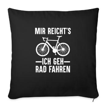 Bicycle Mountain Bike Road Bike E-Bike Cyclist - Sofa pillowcase 17,3'' x 17,3'' (45 x 45 cm) - black - Front