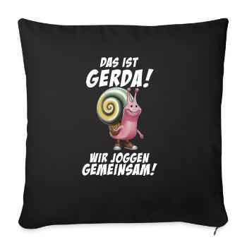 Funny Tshirt Humor Lazy Fun Sport Running Work - Sofa pillowcase 17,3'' x 17,3'' (45 x 45 cm) - black - Front