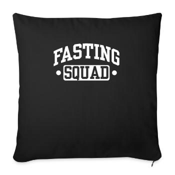 Jeûne intermittent Perte de poids - Housse de coussin décorative 45 x 45 cm - noir - Devant